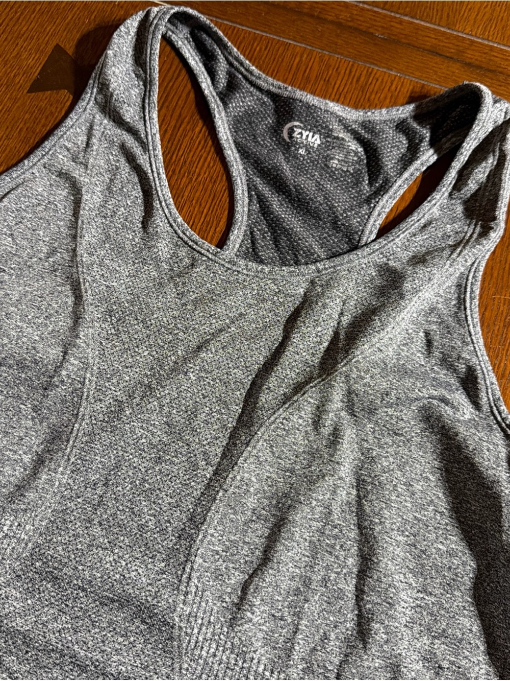 Zyla YOGA Women's Heather Gray Racerback Sports Tank